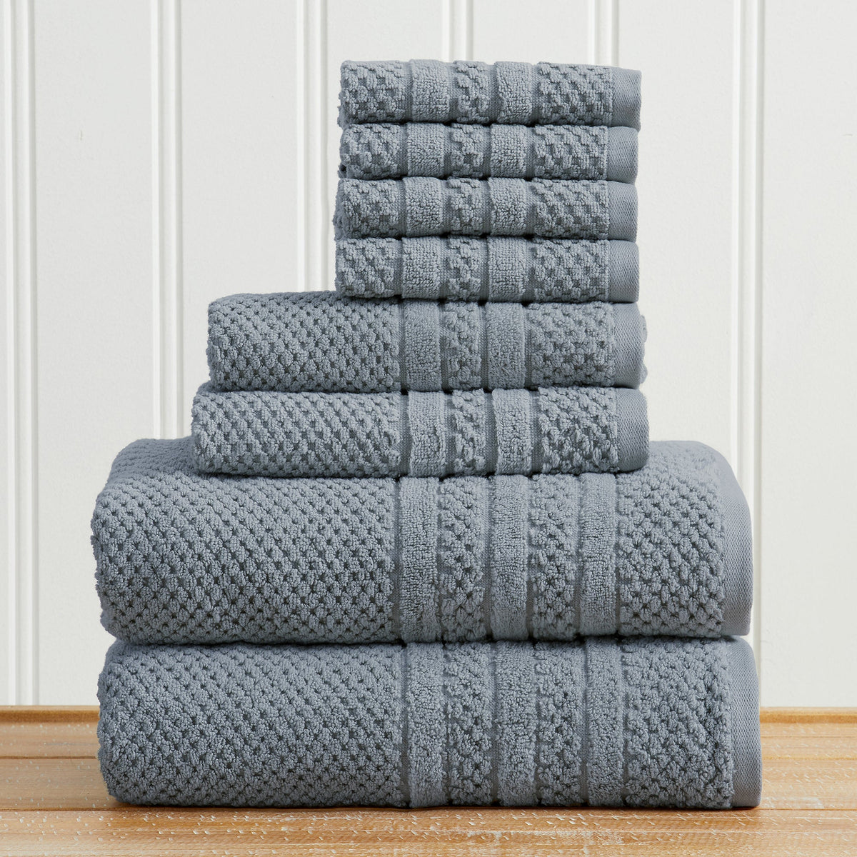 100% Cotton Checkered Jacquard Bath Towel Set – Giuliana Collection – view 85