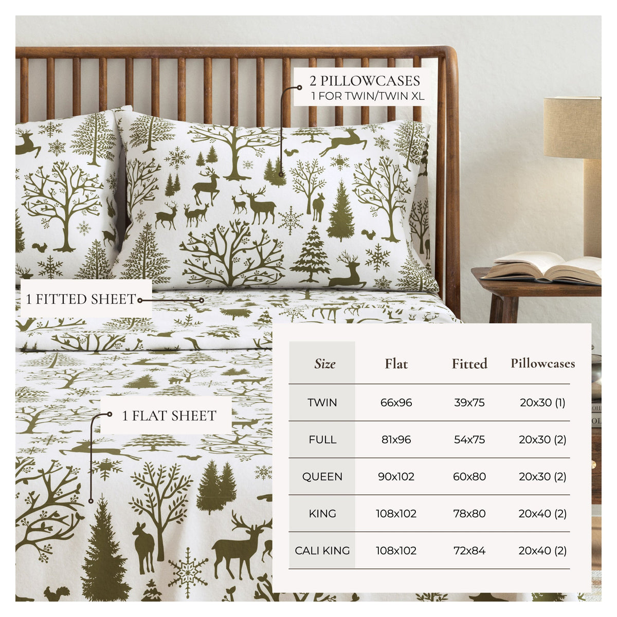 Turkish Cotton Flannel Sheet Set – Lakeview Collection – view 20