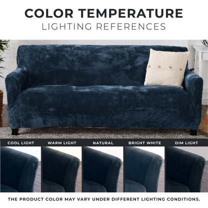 Velvet Stretch Slipcover – Gale Collection Form-Fit Sofa Cover – view 52