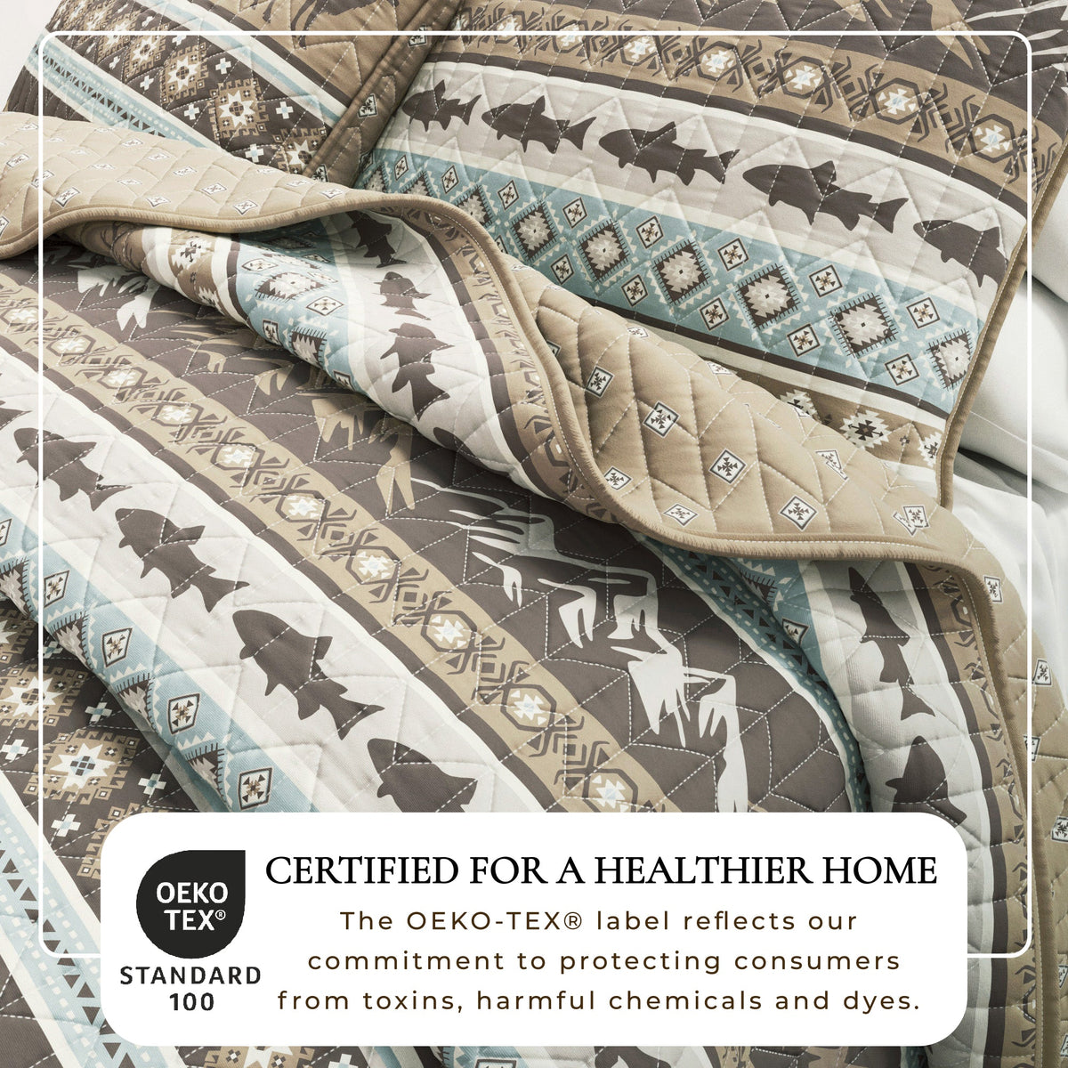 Rustic Mountain Landscape Lodge Quilt Set – Yosemite Collection – view 2