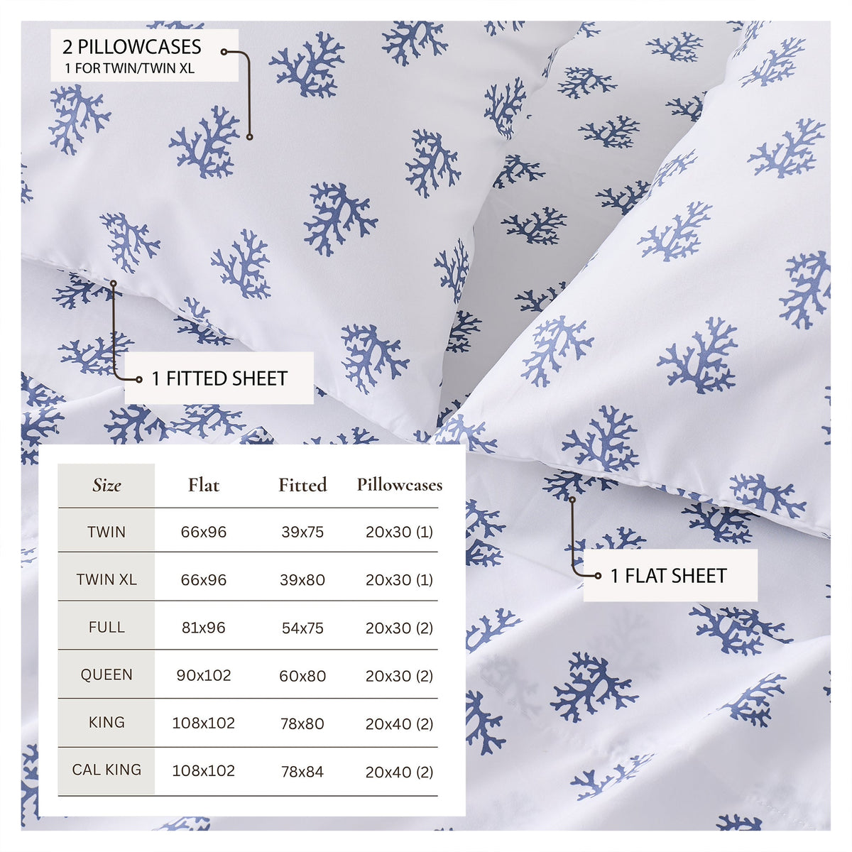 Coastal Printed Microfiber Sheet Set – Newport Collection – view 49