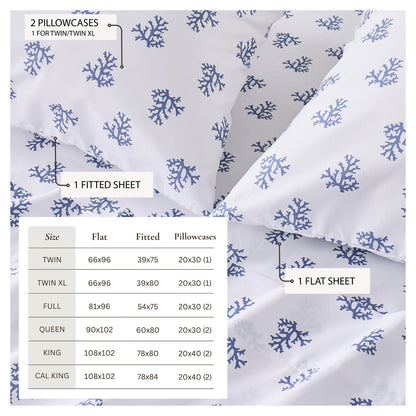 Coastal Printed Microfiber Sheet Set – Newport Collection – view 49