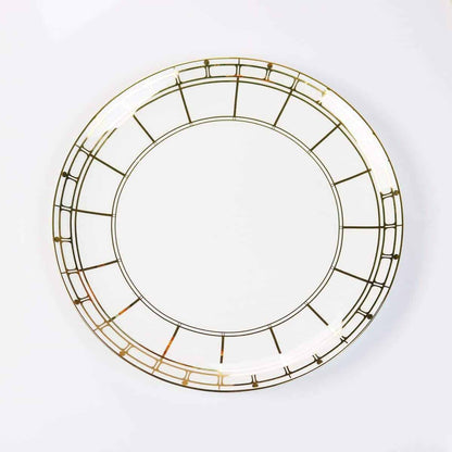 Gold-Designed Dinner Plates, Set of Four
