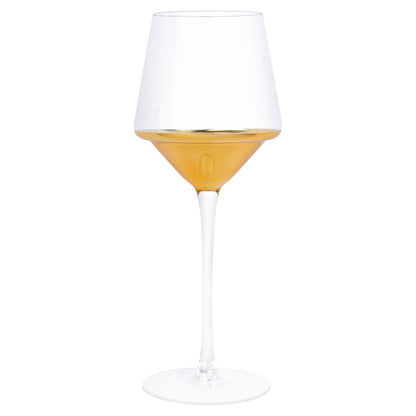 Gold Filigree Glass Drinkware Set, Triangular Design