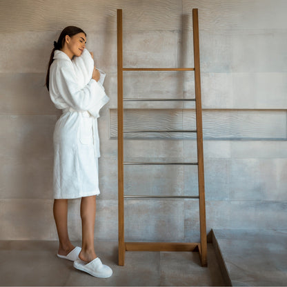 Organic Turkish Cotton Bathrobe and Slipper Set, 700 GSM – view 14