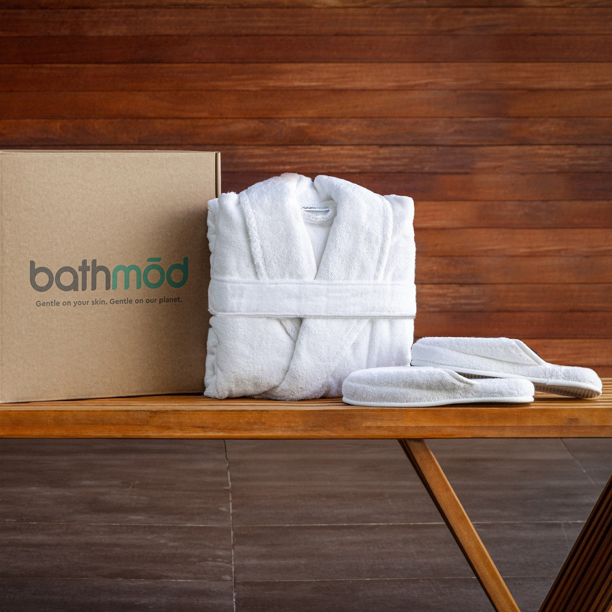 Organic Turkish Cotton Bathrobe and Slipper Set, 700 GSM – view 9