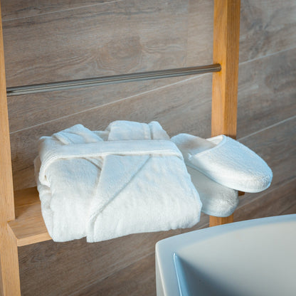 Organic Turkish Cotton Bathrobe and Slipper Set, 700 GSM – view 10