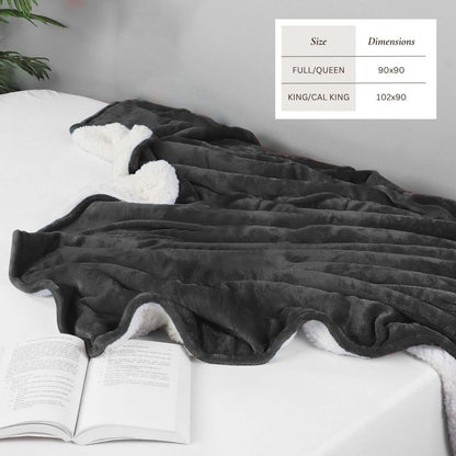 Sherpa Fleece Collection Velvet Plush Sherpa Bed Blanket, Reversible – view 32