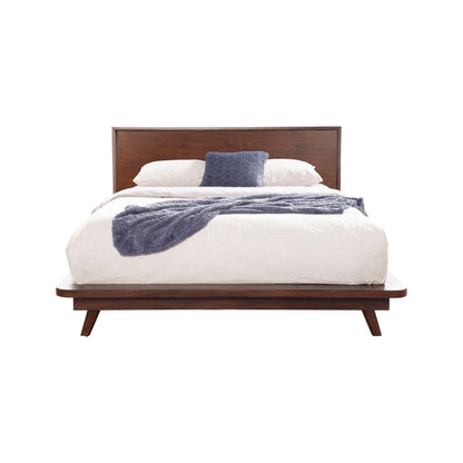 Arden Mid-Century Wood Platform Bed with Low-Profile Headboard – view 3