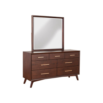 Arden Mid-Century 7-Drawer Dresser, Mahogany in Walnut Finish – view 8