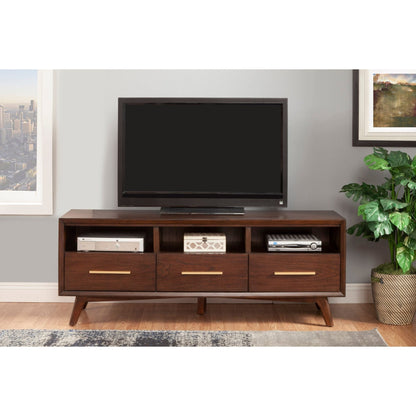 Arden Mid-Century Mahogany TV Console, Walnut Finish – view 2