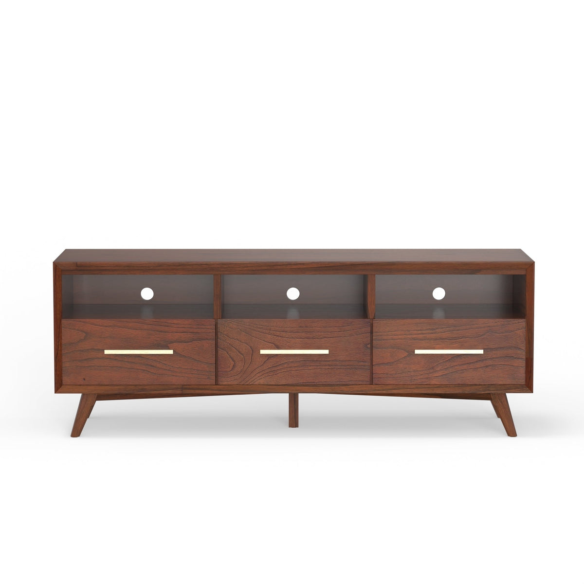 Arden Mid-Century Mahogany TV Console, Walnut Finish – view 4