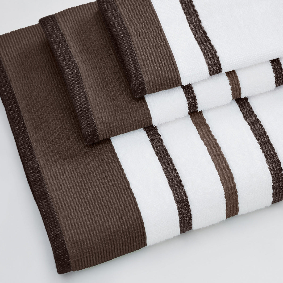 Decorative Cotton Stripe Bath Towel Set – Noelle Collection – view 135