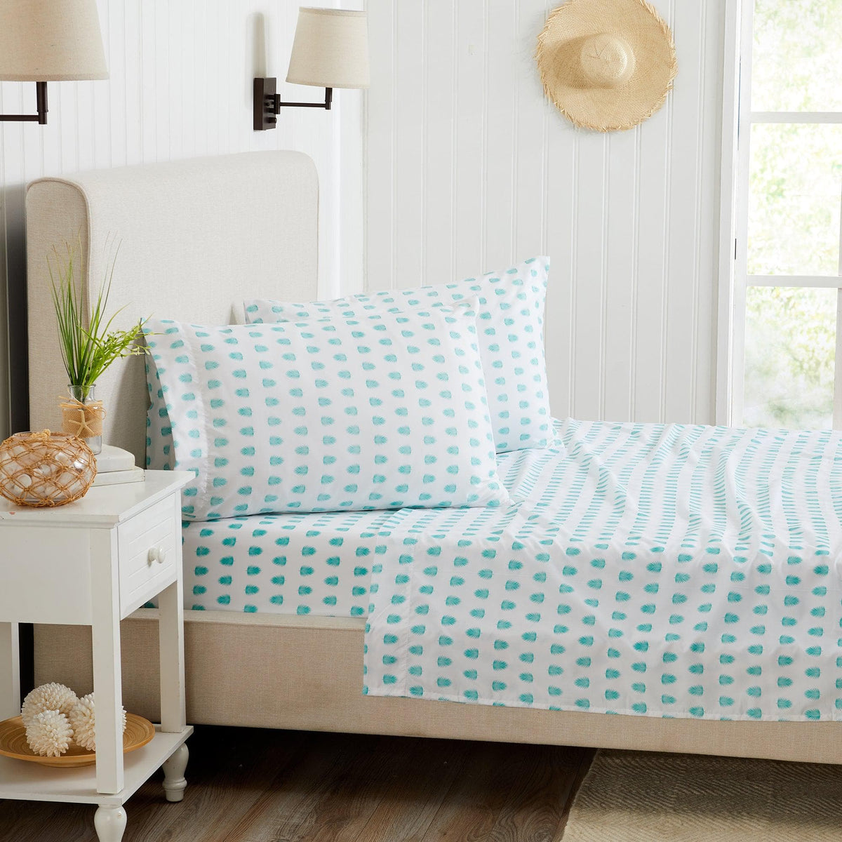Coastal Print Lightweight Microfiber Sheet Set – Soft Comfort – view 4