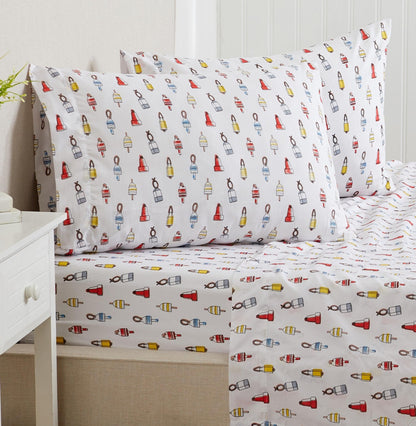 Coastal Print Lightweight Microfiber Sheet Set – Soft Comfort – view 7