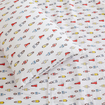 Coastal Print Lightweight Microfiber Sheet Set – Soft Comfort – view 6