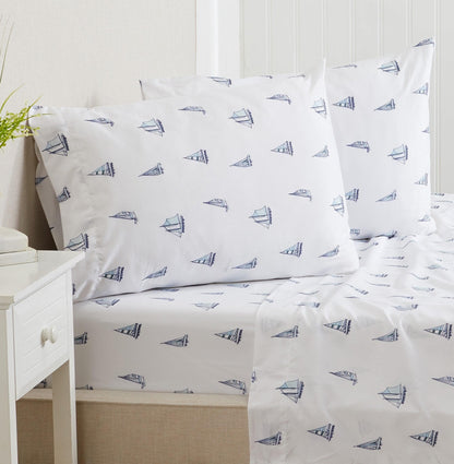 Coastal Print Lightweight Microfiber Sheet Set – Soft Comfort – view 19