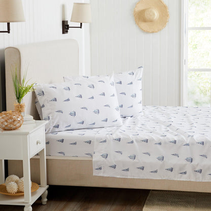 Coastal Print Lightweight Microfiber Sheet Set – Soft Comfort – view 20