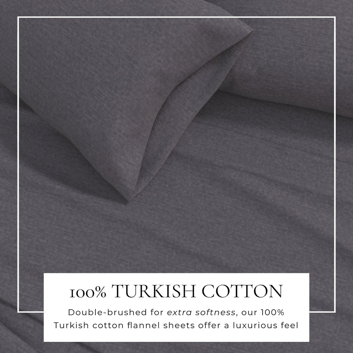 Heathered Cotton Blend Flannel Sheet Set – Anders Collection – view 20