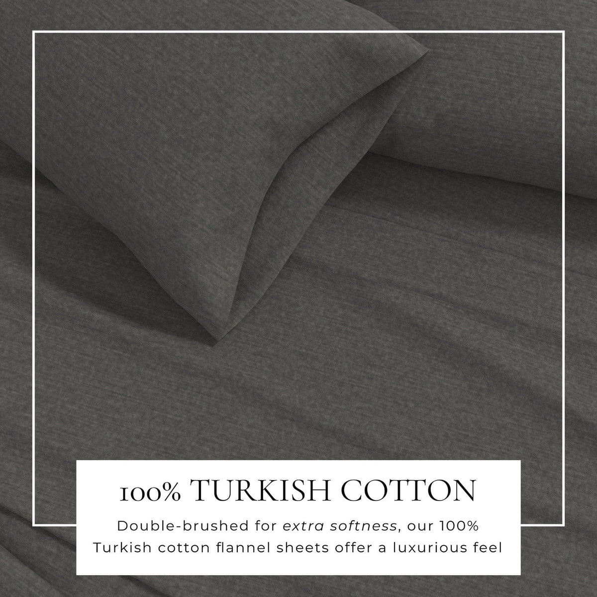 Heathered Cotton Blend Flannel Sheet Set – Anders Collection – view 26