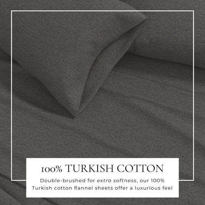 Heathered Cotton Blend Flannel Sheet Set – Anders Collection – view 26
