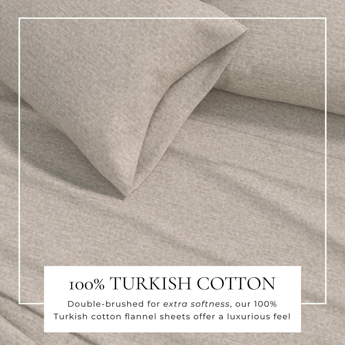 Heathered Cotton Blend Flannel Sheet Set – Anders Collection – view 8