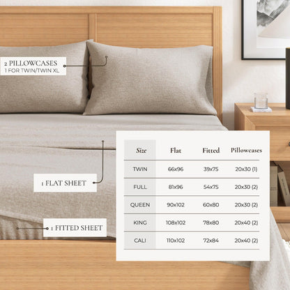 Heathered Cotton Blend Flannel Sheet Set – Anders Collection – view 11