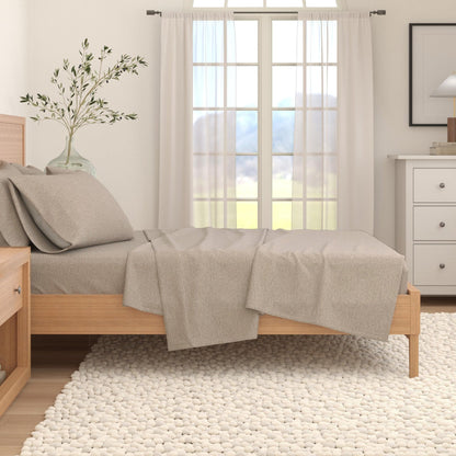 Heathered Cotton Blend Flannel Sheet Set – Anders Collection – view 12