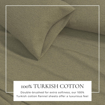 Heathered Cotton Blend Flannel Sheet Set – Anders Collection – view 14