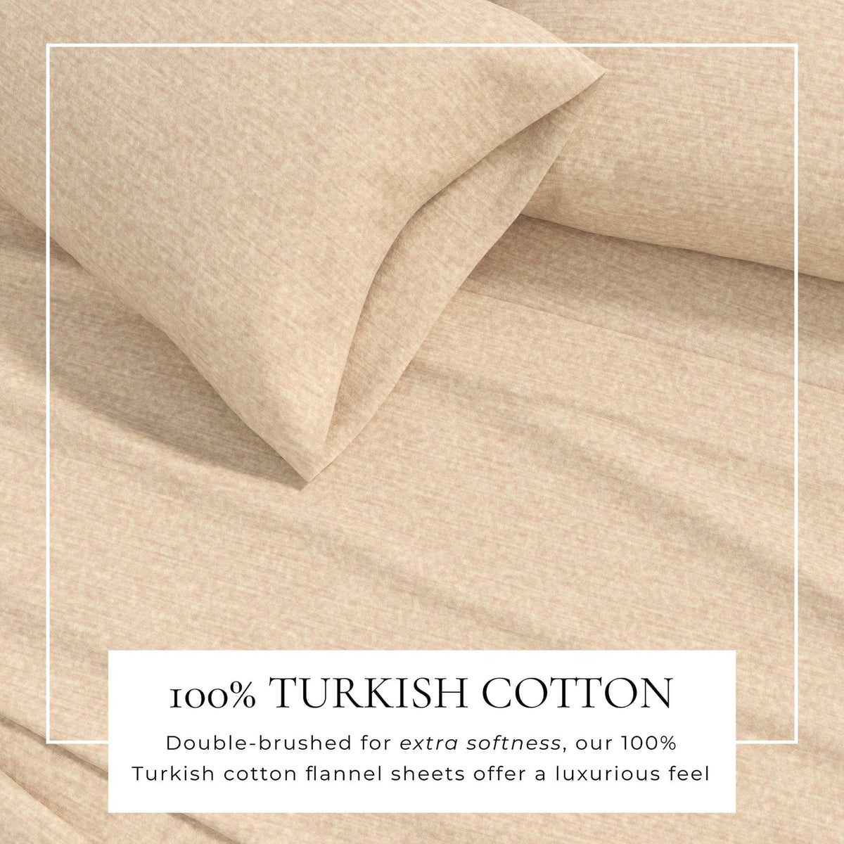 Heathered Cotton Blend Flannel Sheet Set – Anders Collection – view 2