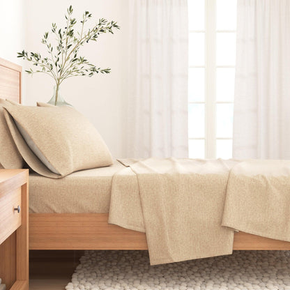 Heathered Cotton Blend Flannel Sheet Set – Anders Collection – view 3