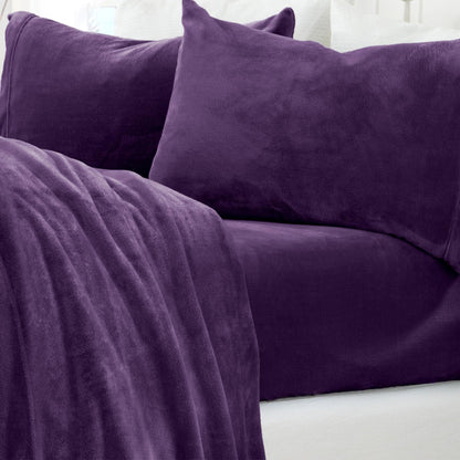 Jewel-Toned Velvet Plush Sheet Set – Velvet Luxe Collection – view 3