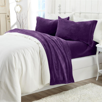 Jewel-Toned Velvet Plush Sheet Set – Velvet Luxe Collection – view 2