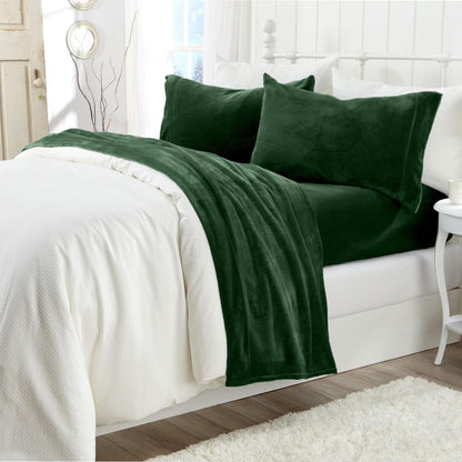 Jewel-Toned Velvet Plush Sheet Set – Velvet Luxe Collection – view 6