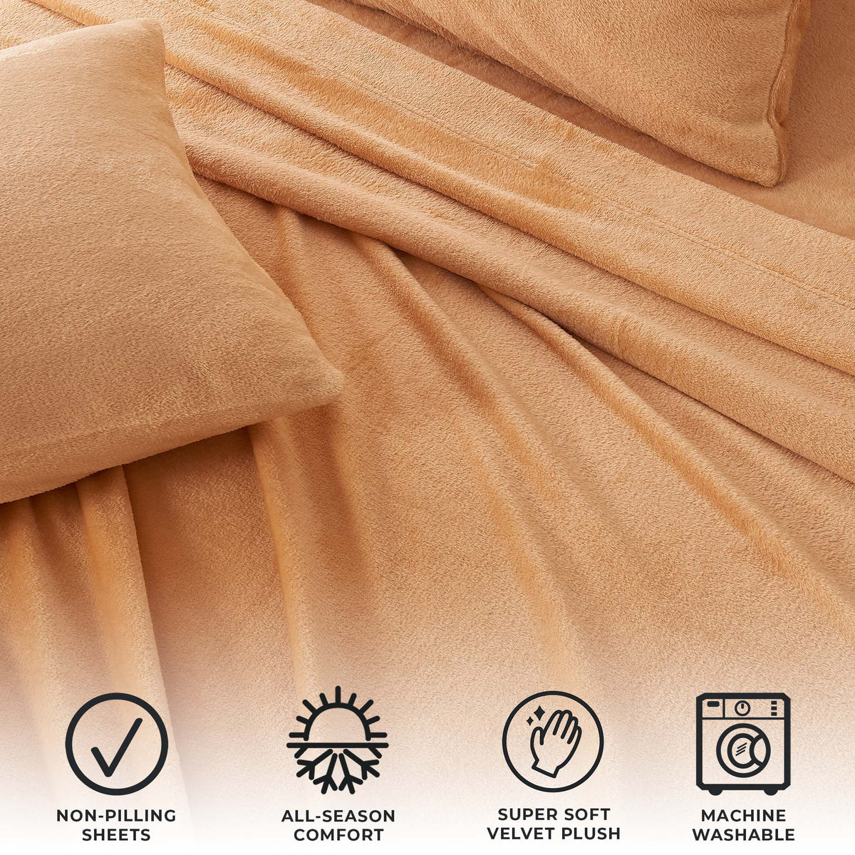 Jewel-Toned Velvet Plush Sheet Set – Velvet Luxe Collection – view 13