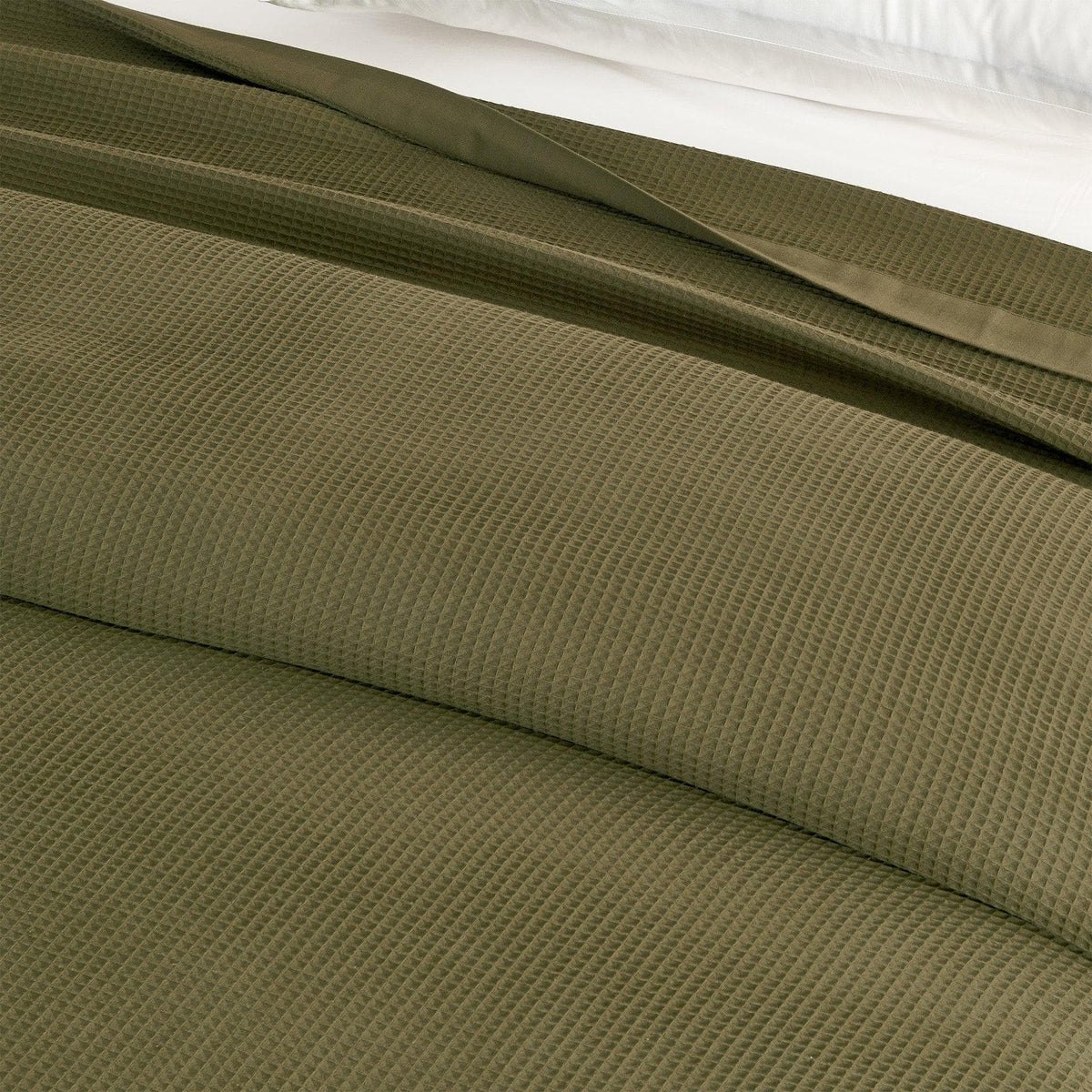 Hazel Collection 100% Cotton Waffle Weave Blanket – view 2