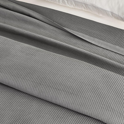 Hazel Collection 100% Cotton Waffle Weave Blanket – view 8