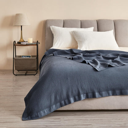 Hazel Collection 100% Cotton Waffle Weave Blanket – view 13