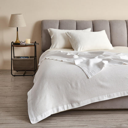 Hazel Collection 100% Cotton Waffle Weave Blanket – view 19