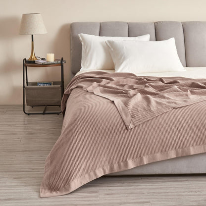 Hazel Collection 100% Cotton Waffle Weave Blanket – view 25