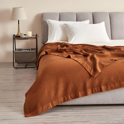 Hazel Collection 100% Cotton Waffle Weave Blanket – view 31