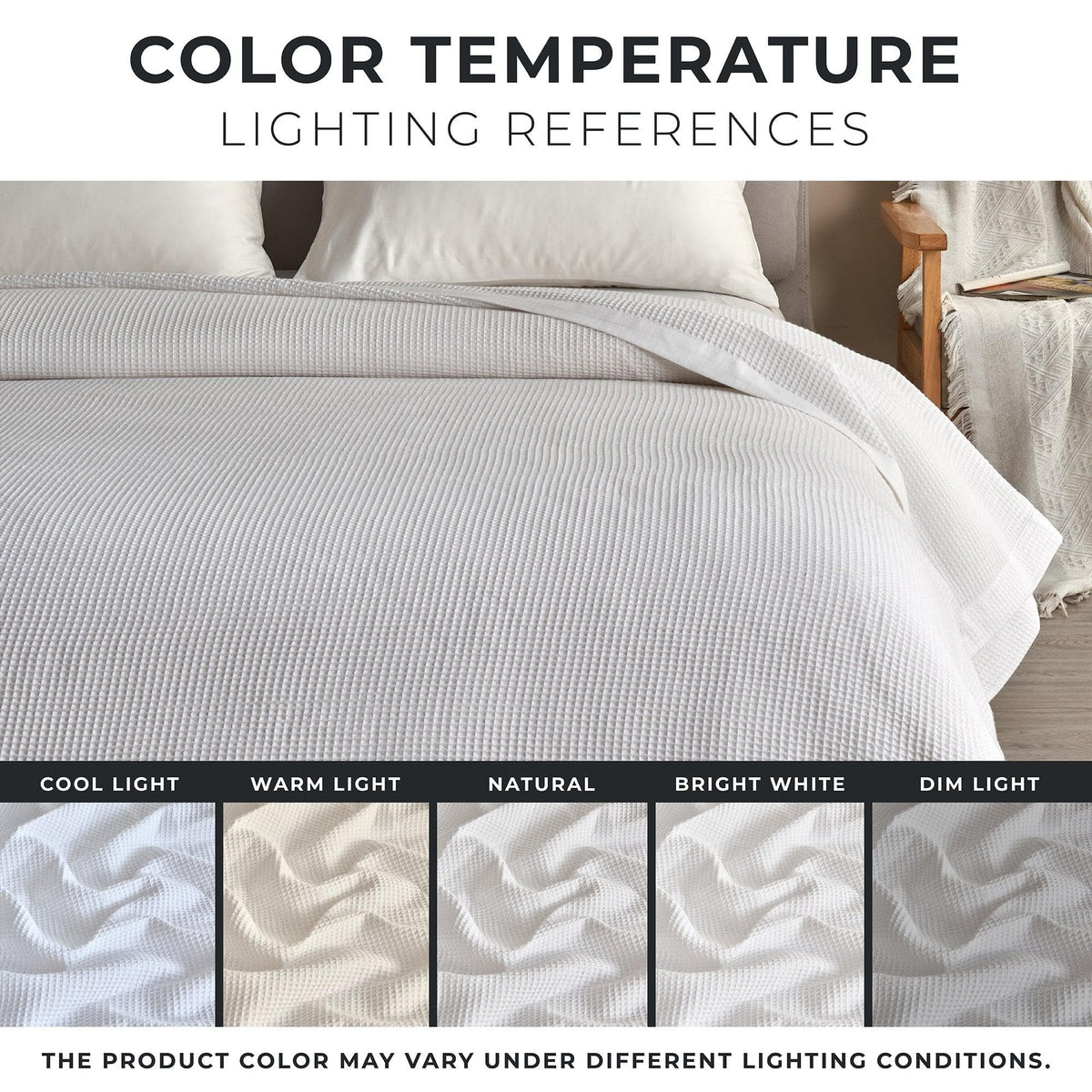 Hazel Collection 100% Cotton Waffle Weave Blanket – view 24