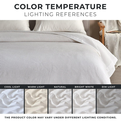 Hazel Collection 100% Cotton Waffle Weave Blanket – view 24
