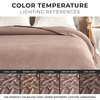 Hazel Collection 100% Cotton Waffle Weave Blanket – view 30