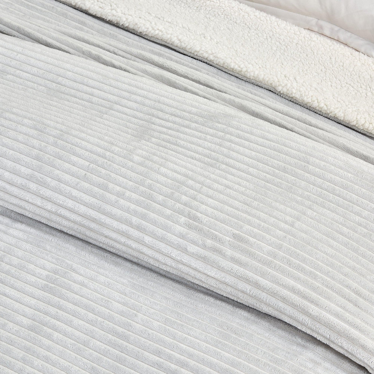 Corduroy Collection Ribbed Velvet Plush Sherpa Throw Blanket – view 17