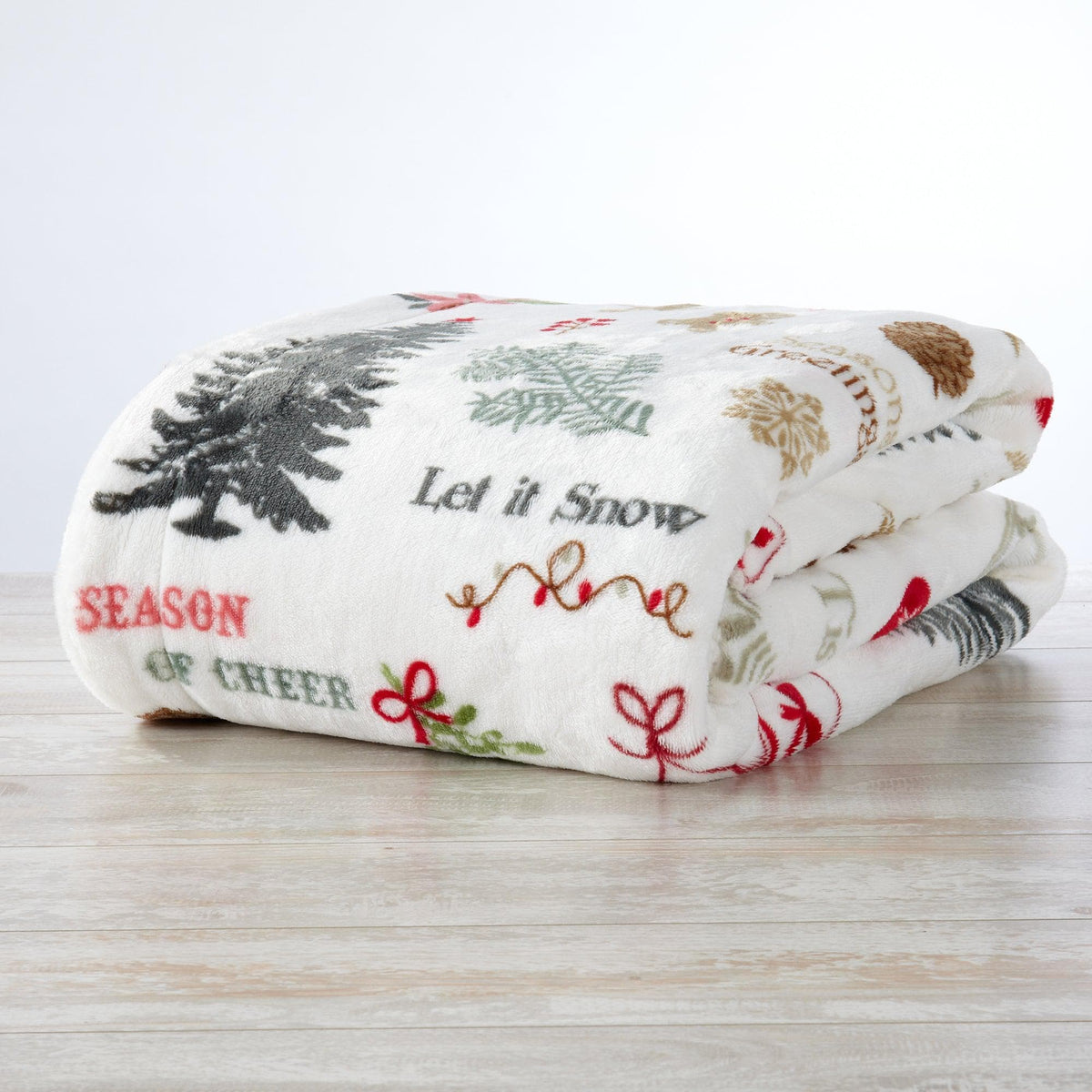 Eve Collection Holiday Velvet Plush Sherpa Throw Blanket, 50 x 60 – view 38