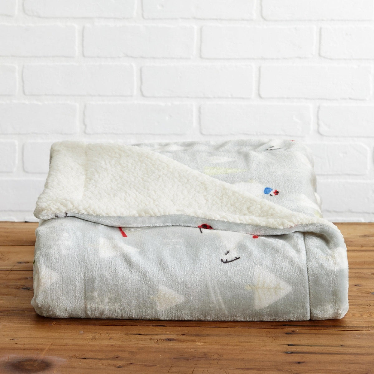 Eve Collection Holiday Velvet Plush Sherpa Throw Blanket, 50 x 60 – view 30
