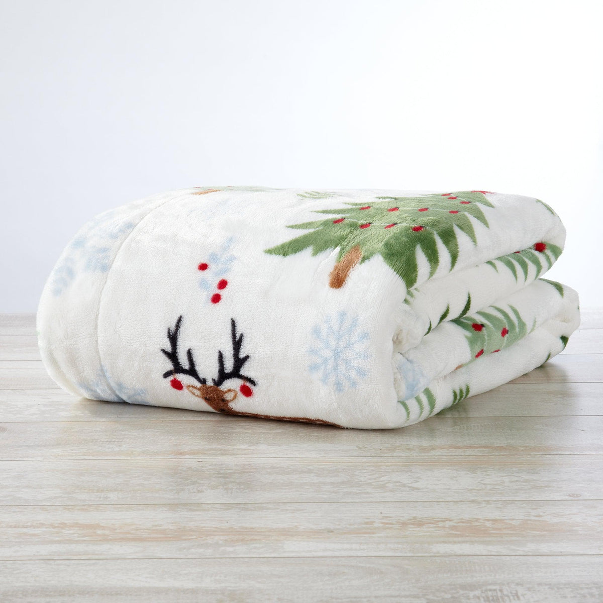 Eve Collection Holiday Velvet Plush Sherpa Throw Blanket, 50 x 60 – view 17