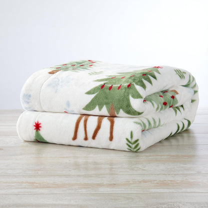 Eve Collection Holiday Velvet Plush Sherpa Throw Blanket, 50 x 60 – view 18