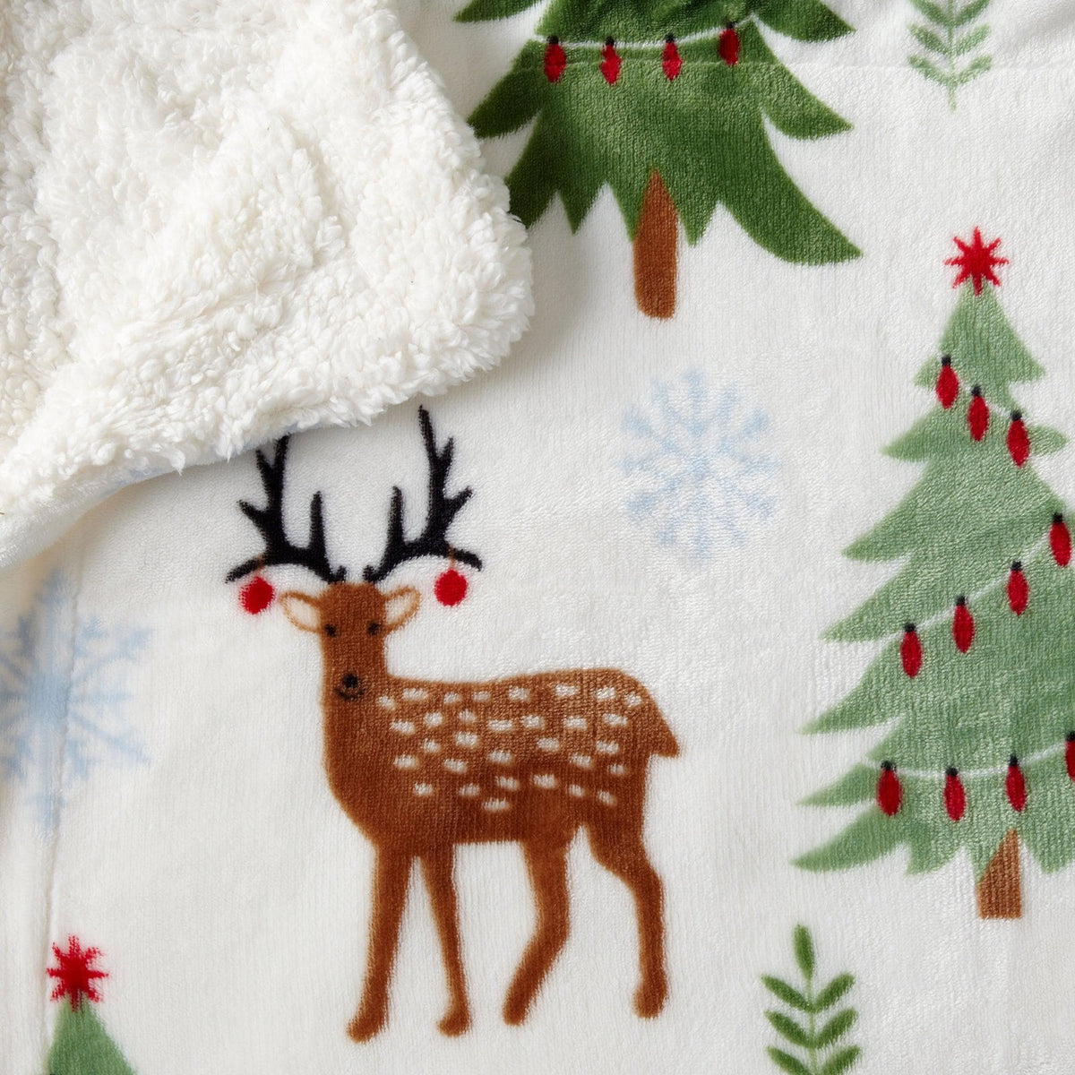 Eve Collection Holiday Velvet Plush Sherpa Throw Blanket, 50 x 60 – view 19